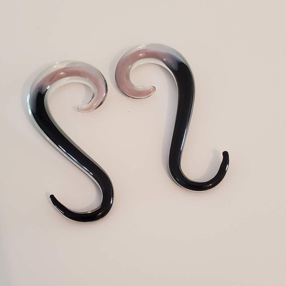 Glass Ear Spacers Earrings